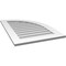 Ekena Millwork Quarter Round Top Right Surface Mount PVC Gable Vent w/ 3-1/2"W x 1"P Standard Frame, 24"W x 36"H GVPQR24X3601SN - alternate 3